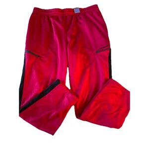 AND1 Fleece Lined Track Pants Mens 2XL Athletic Warm Polyester Zip Pocket